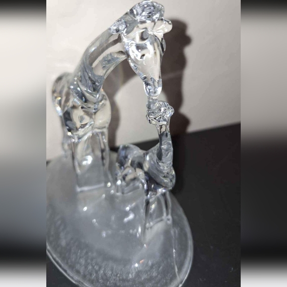D'arques Art RARE French Crystal Giraffe and Baby - Picture 3 of 4